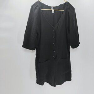 Billabong E1206 Womens Black Work Play Romper Size M